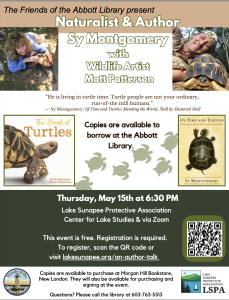 Author Talk - Naturalist & Author Sy Montgomery with Wildlife Artist Matt Patterson @ Lake Sunapee Protective Association Center